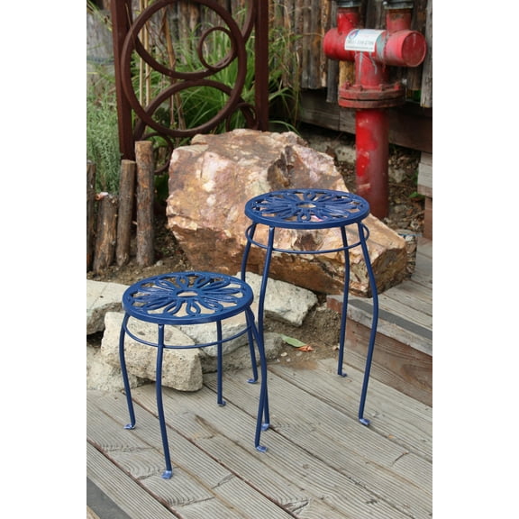 15"H & 21"H Cast Iron Plant Stand