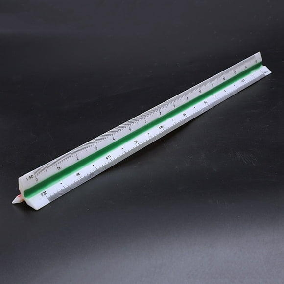 4X 1:20 1:25 1:50 1:75 1:100 1:125 Plastic Triangular Scale Ruler