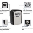 thumbnail image 3 of Caja de seguridad para llaves con cerradura de combinación, almacenamiento seguro con código numérico de 4 dígitos, 3 of 5