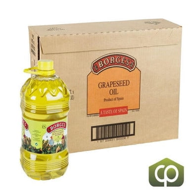 Borges Huile de Pépins de Raisin - de Haute Qualité - 5 LT (3/caisse) - 11 Lb