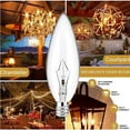 thumbnail image 4 of EISHOW 12- Pack E12 Candle Light Bulbs,40W Candelabra Light Bulbs, B10 Clear Candle Base Bulb with Warm White 2700K, 380 Lumen Dimmable, for Pendants or Outdoor, Ceiling Fan, Fireplace, Wal, 4 of 7