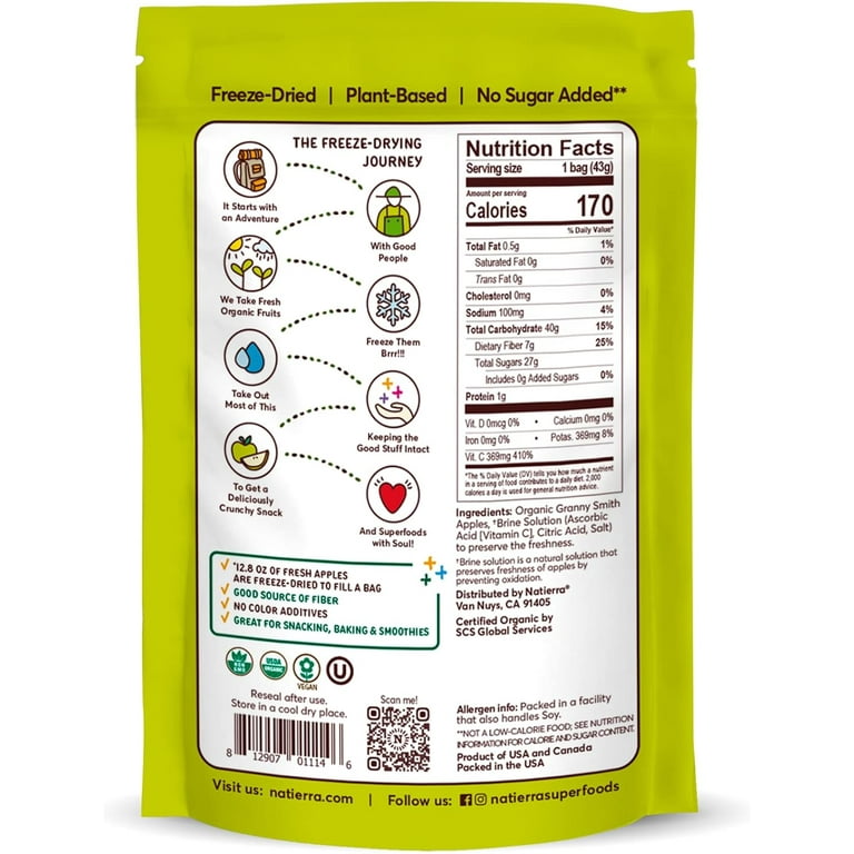 Nature's All Foods Natierra® Organic Freeze Dried Apples, 1.5 oz - Kroger