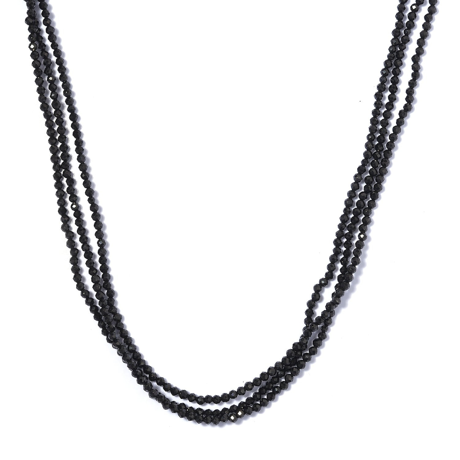 Details about   925 Silver Black Spinel Bead Strand Necklace Jewelry Women Handmade USA SELLER