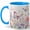 Blue, variant on Watercolor Butterfly Flower Coffee Mug, Pastel Floral Garden Mug for Women, 11 oz Ceramic Cup