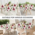 thumbnail image 7 of Multicolor Christmas Tree Pattern Round Fitted Tablecloth with Elastic Edge,Dining Table Cover Waterproof,Outdoor Round Tablecloth for Camping,Dining,Indoor and Outdoor, 7 of 7