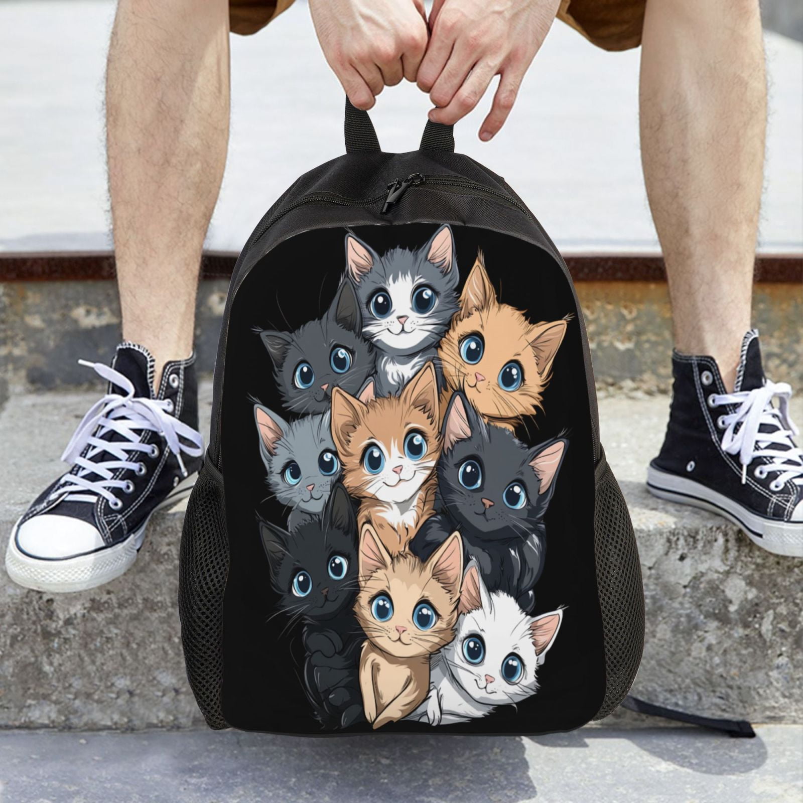 Cat Backpack Double Shoulder Backpack Durable, Spacious, Ergonomic Design for Travel, Work & Outdoor Use