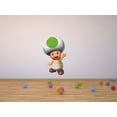 thumbnail image 2 of Green Toad Mushroom Super Mario Bros Arcade Game Wall Sticker Art Design Decal for Girls Boys Kids Room Bedroom Nursery Kindergarten House Fun Home Decor Wall Art Vinyl Decoration Size (30x27 inch), 2 of 2