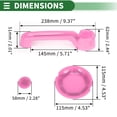 thumbnail image 4 of Juego de cubiertas para manijas de puerta exterior Unique Bargains, trim decorativo para Jeep Wrangler JK 2DR 2007-2017, ABS, Rosa, 1 juego, 4 of 6