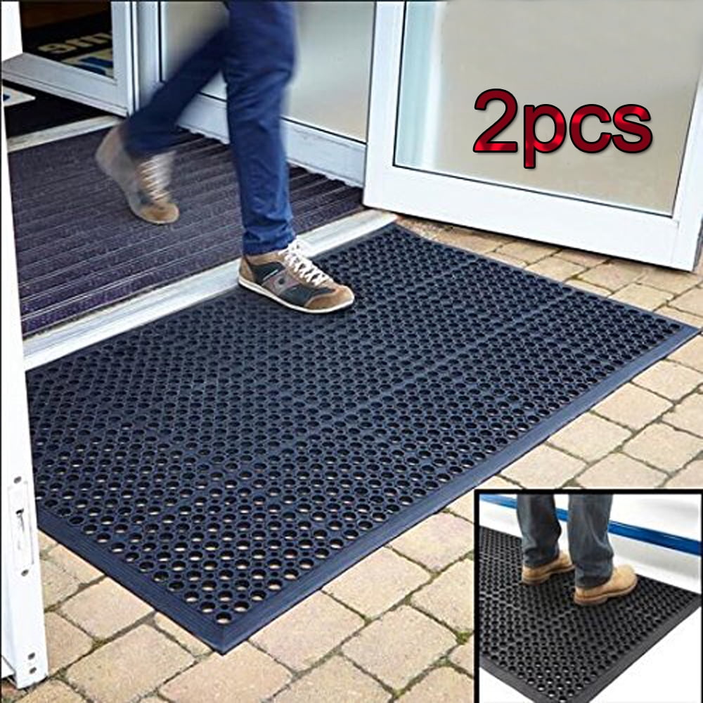 Easy to Clean Color : D, Size : 45×90cm Rugs HAIZHEN PVC Non-Slip Door Mat Semi-Circular Entrance Barrier Dirt-Trapper Floor Mat 