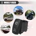 thumbnail image 3 of Unique Bargains 2pcs Fog Lights 5 Pin Toggle Rocker SPST Switch Laser ON/OFF Button 20A/12V 10A/24V Blue LED Lighted, 3 of 8