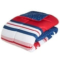 thumbnail image 4 of USA Stripe Comforter Set with 2 Shams King Queen, 4 of 7