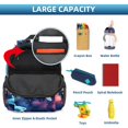 thumbnail image 5 of Starry Shark Large Capacity Backpack with Adjustable Shoulder Strap, Printed Design, Lightweight , Shoulder Backpack Book Bag, Small Backpack Purses for Teens, 5 of 6