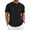 a-2Black1, variant on FINALGANG Mens Solid Color Short Sleeve Cable Knit Polo TShirt For Business Casual Office Wear Daily Summer Outdoor Activities Khaki S