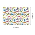 thumbnail image 3 of Xecao Cute Dinosaur print Flannel Mat: Non-slip, 16x24in. Ideal for kitchen, bedroom, bath & living room., 3 of 9