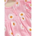 thumbnail image 5 of Mevireiy Baby Girls Daisy Bubble Romper Short Sleeve Onesie Bodysuit Summer Outfits,Pink,0-3 Months, 5 of 7