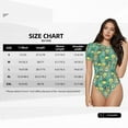 thumbnail image 3 of Goofa Animals with Leaf Printed Women Rash Guard Short Sleeve,Tummy control Swimsuit Surfing Swimsuit Bathing Suit One Piece Swimsuit UPF 50-Medium, 3 of 9
