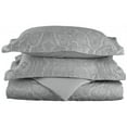 thumbnail image 1 of Coton Riche 600 Fil Compter Italien Paisley Housse de Couette Ensemble Plein/queen-Gris, 1 of 1