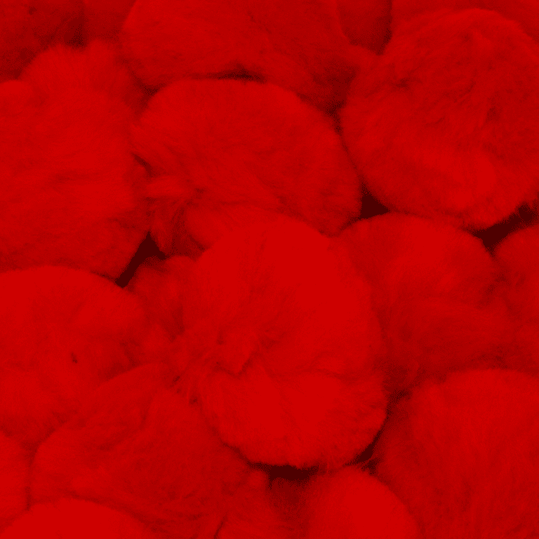 0.5 inch Red Tiny Craft Pom Poms 100 Pieces