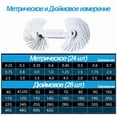 thumbnail image 2 of Juego de 52 Medidores de Rosca Métricos e Imperiales para Determinar Tamaños de Rosca y Paso, Ideal para Aplicaciones Mecánicas y de Taller., 2 of 6