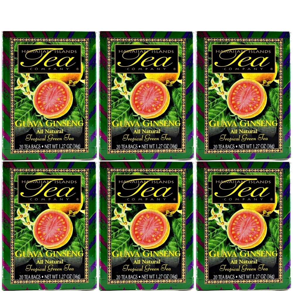 Hawaiian Islands Tea, Guava Ginseng Flavor Tropical Green Tea, All