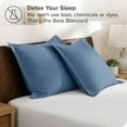 thumbnail image 3 of Bare Home Pillow Sham Set - Premium 1800 Collection - Double Brushed - Euro, Coronet Blue, 3 of 7