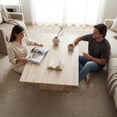 thumbnail image 6 of Guyou Modern Rectangular Coffee Table Faux Marble Center Table Large Wooden Tea Table for Living Room, Reception Room, Home Office, 6 of 12