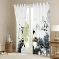 thumbnail image 3 of Japanese-Style Curtains & Drapes Chic Crane Blackout Curtains, Pine Tree Curtains Animal Theme Black Out Curtains, Natural Mountain Botanical Plant Window Drapes Oriental Style Bedroom Decoration, 3 of 6