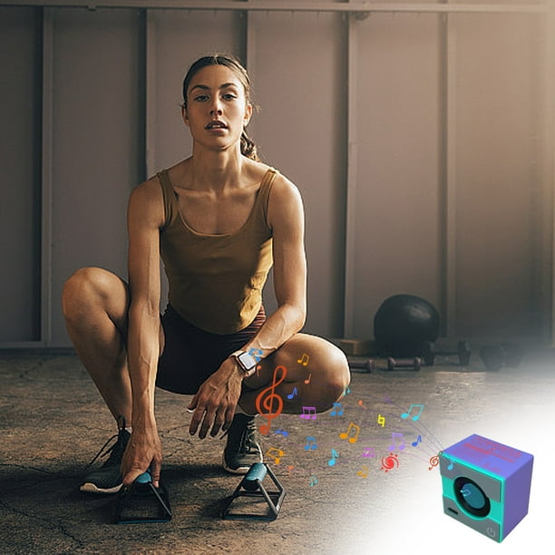 Xihbxyly Mini Altavoz Bluetooth, Diseño Inalámbrico Compacto, Graves Potentes, Carcasa de Aleación de Aluminio, Portátil para Exteriores, Batería de Larga Duración, Tamaño 5 X 5 X 3,6 Cm.