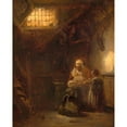 thumbnail image 2 of Petrus Marius Molijn 15x18 Gold Ornate Wood Frame and Double Matted Museum Art Print Titled - The Nursery (1839-1849), 2 of 4