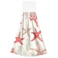 thumbnail image 7 of Yayeee Kitchen Hanging Hand Towels Set of 2 with Loop Bathroom Absorbent Tie Towel, Brown Starfish, 7 of 7