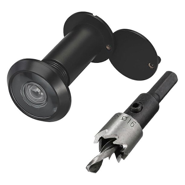 220-Degree Solid Peep Holes for Door with 16mm Drill Bit,0.63in Door Peephole for Door Thick From 1-3/8inch to 2-1/6inch
