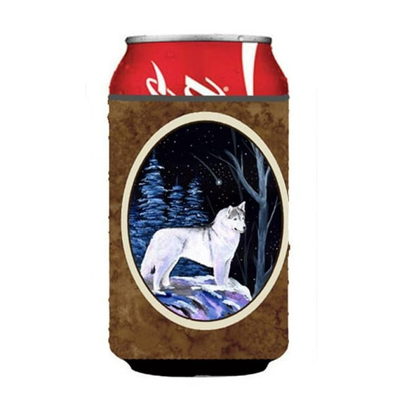 Starry Night Siberian Husky Can Or bottle sleeve Hugger