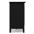 thumbnail image 2 of Simpli Home Amherst 66 inch Wide Solid Wood Transitional 4 Door Storage Cabinet in Black, 2 of 13