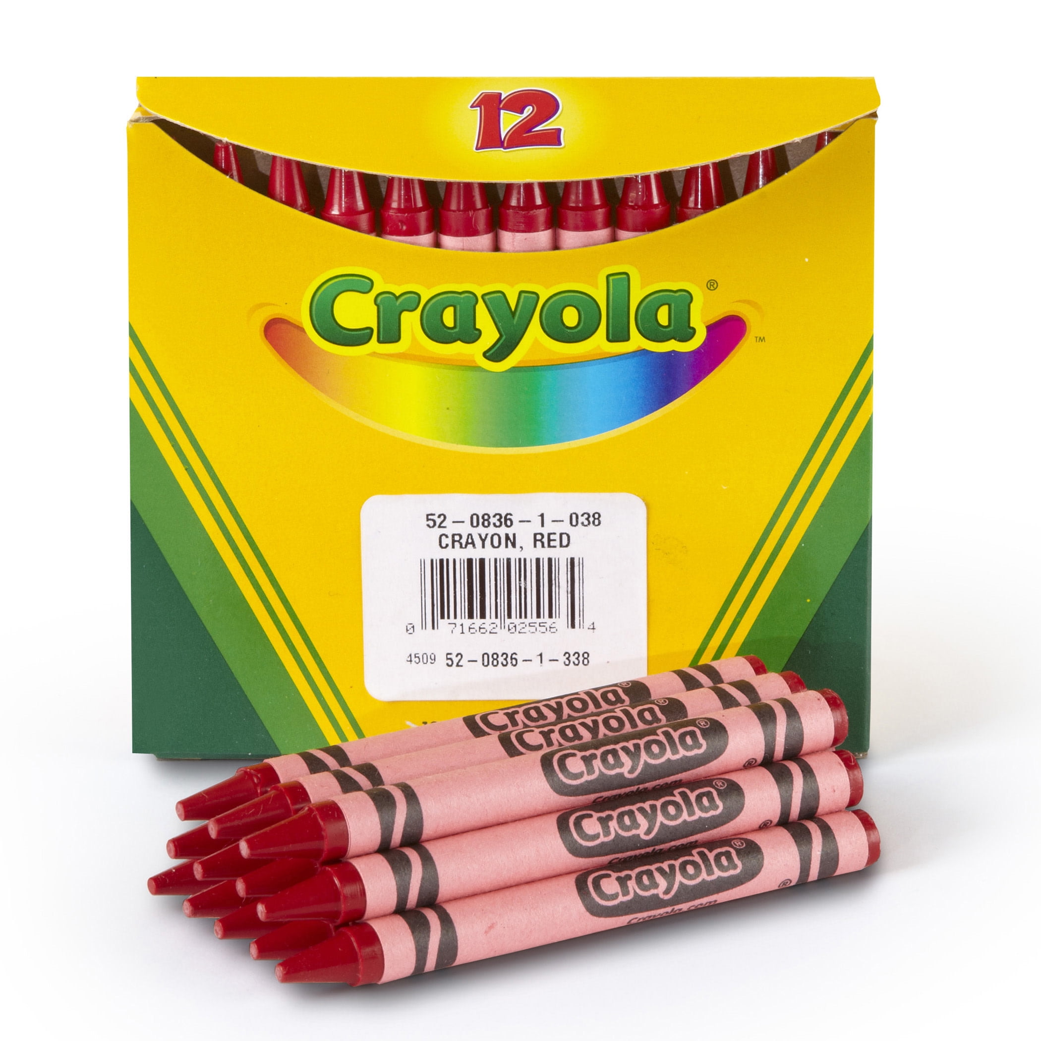 Crayola Bulk Crayons, Red, Regular Size, 12 Per Box, 12 Boxes