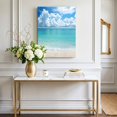 thumbnail image 6 of Canvas Wall Art, Ocean Blue Framed Canvas Prints for Bedroom Bathroom, Beach Nature Coast Sea Shore Sky Seawater Gallery Wrapped Wall Decor for Home Office, Gifts, 11"x14" Ship Next Day, 6 of 7