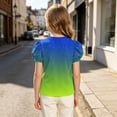 thumbnail image 5 of ATOGUTA Girls Tee Shirts Graphic Tees Short Sleeve Tshirts Crewneck Cute Summer Casual Basic Tops for Kids Teen Size 4T-15, Green, 5 of 6