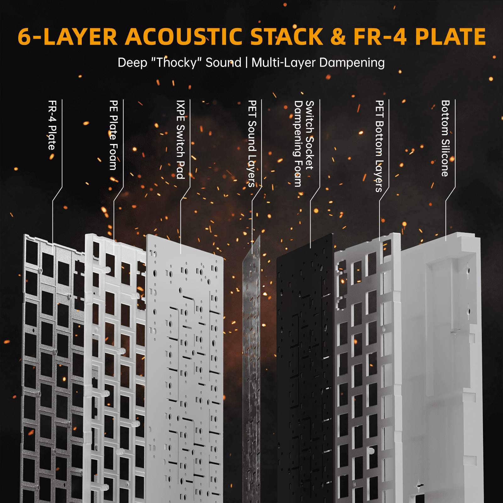 ATTACK SHARK R68 HE 60% Wired RGB Gaming Keyboard, Hall Effect Magnetic Switches, 8000Hz Polling Rate, Rapid Trigger, PC/Mac Compatible, Ink