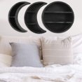 thumbnail image 1 of Wooden Moon Shaped Storage Shelf Wall Decor Stand Wooden Mounted Hanging Rack Living Room Kitchen Home Decor, Full Moon, 1 of 8