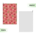 thumbnail image 2 of Easygdp Strawberry Floral Golf Towel 24x16in for Men and Women with Carabiner Clip for Easy Attachment, 2 of 8