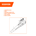 thumbnail image 4 of Sopladora de Aire Inalámbrica Batería de Litio Recargable Daewoo DAB2000Li-1 Potente 20V 153 km/h Carga rápida 2000rpm, 4 of 10