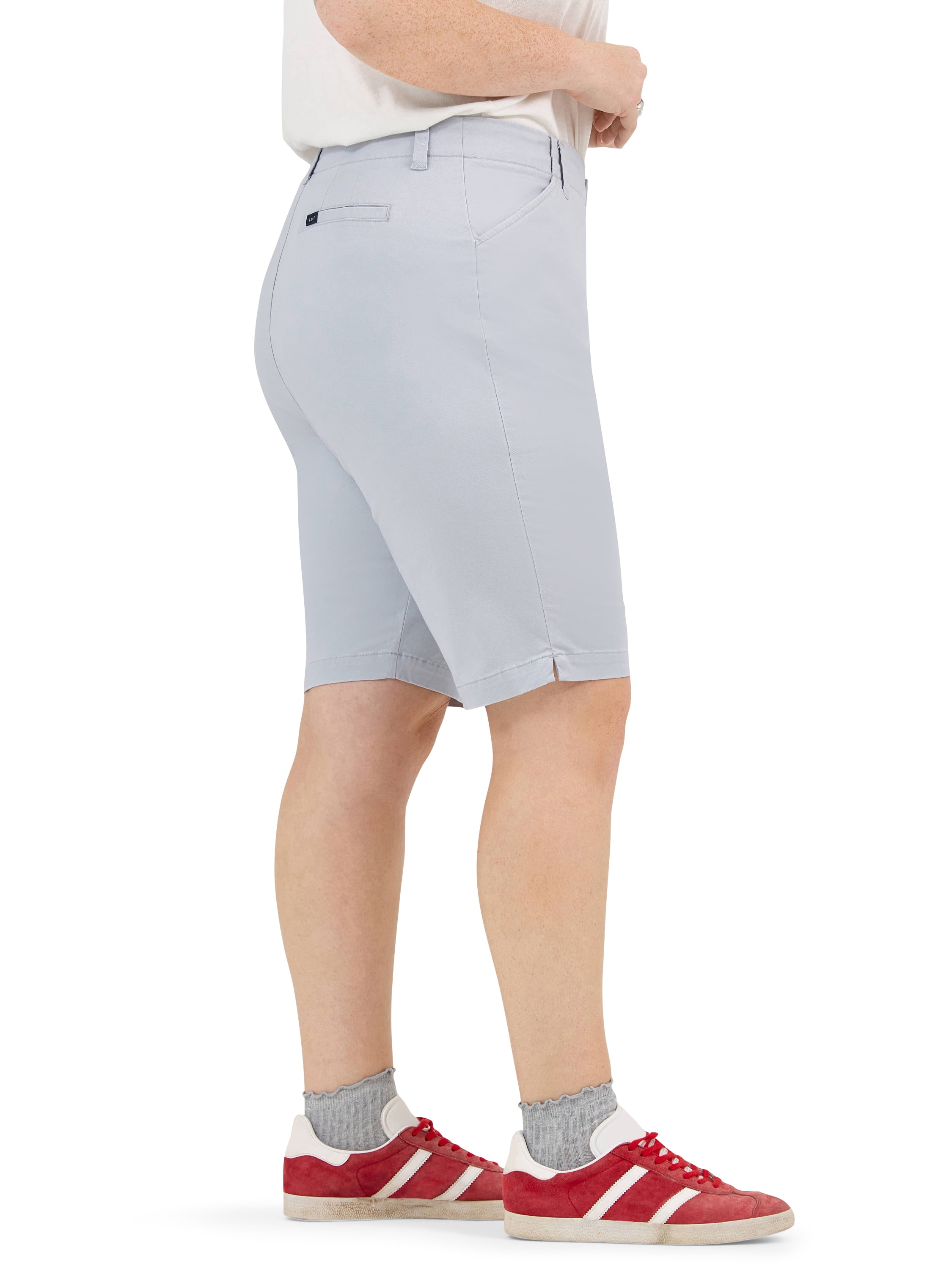 Lee Women's Plus Size 9" Chino Bermuda Shorts