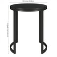 thumbnail image 6 of Evelyn&Zoe Mitera 20" Wide Round Side Table with MDF Top, Blackened Bronze/Black Grain, 6 of 7