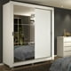 thumbnail image 2 of Ropero Closet Madesa Dallas 2 Puertas Corredizas 1 Espejo 2 Cajones con Pies Blanco, 2 of 5