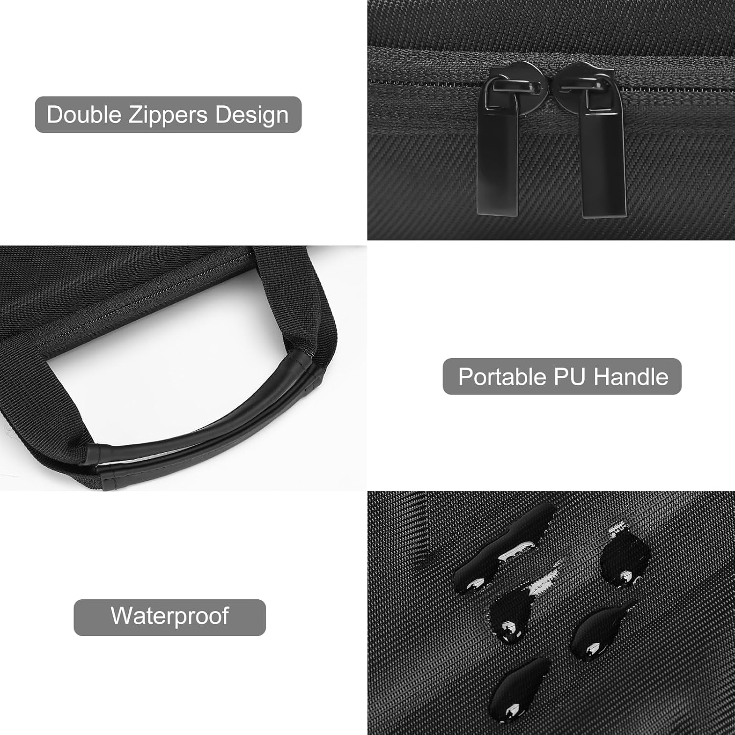 Mosiso Hard Shell Laptop Sleeve for 15-15.6 inch Surface HP Dell Asus Acer Notebook, Compatible with MacBook Pro 16 inch M4 M3 M2 M1 2024-2019, Laptop Case Carrying Bag for Men Women, Black