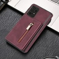 thumbnail image 7 of Samsung A53 5G Case, Dteck Zipper Pocket Credit Card Holder Flip Stand Case PU Leather Shockproof Cover for Samsung Galaxy A53 5G - Winered, 7 of 7