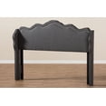 thumbnail image 5 of Nadeen Modern and Contemporary Dark Grey Fabric Queen Size Winged Headboard, 5 of 6