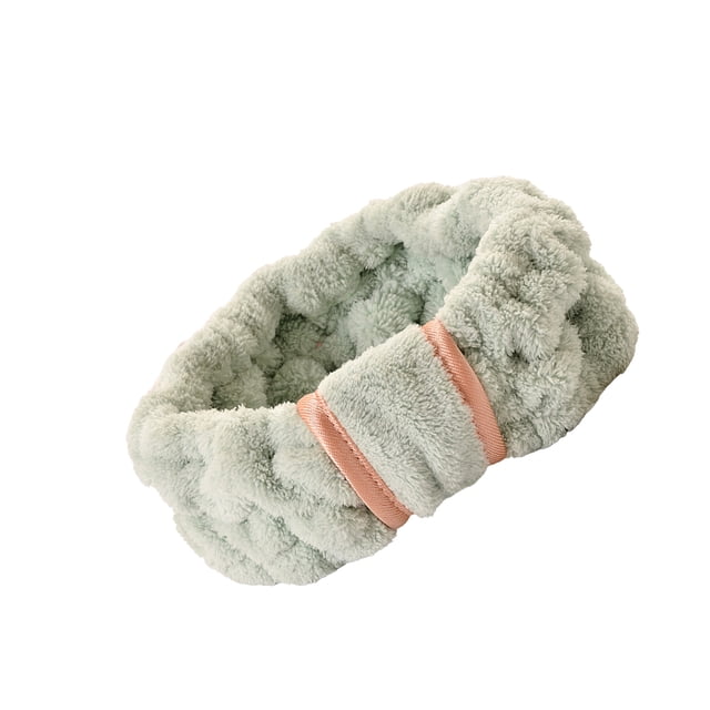 Qarigey Bandas para el cabello Bowknot de cara ajustable Coral Fleece Diadema deportiva Accesorios de peinado para maquillaje de spa Cuidado de la Ropa, zapatos y accesorios Miscelánea Verde Qarigey AP010837-02