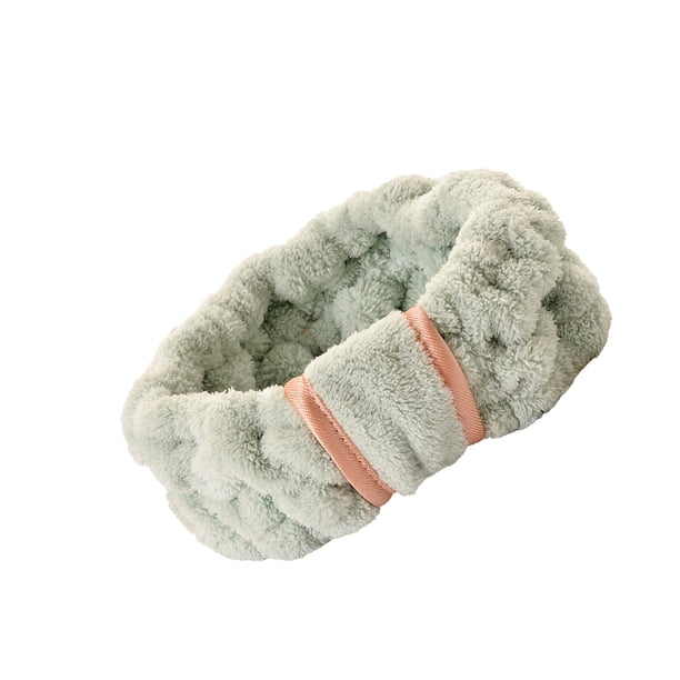 Qarigey Bandas para el cabello Bowknot de cara ajustable Coral Fleece Diadema deportiva Accesorios de peinado para maquillaje de spa Cuidado de la Ropa, zapatos y accesorios Miscelánea Verde Qarigey AP010837-02