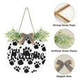 thumbnail image 2 of Dog Paws Black Welcome Sign for Front Door Wreath Door Sign for Farmhouse Porch Decoration Indoor Outdoor, 2 of 7