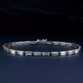 thumbnail image 3 of 8Ct Baguette Cut Natural MoissaniteDiamond Women Tennis Bracelet 14K White Gold Plated, 3 of 5